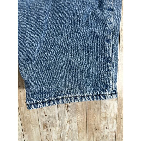 LL Bean Heavy Jeans Mens 44x32 Blue Classic Fit Flannel Lined‎ Outdoorsy OJX04 - Picture 10 of 15